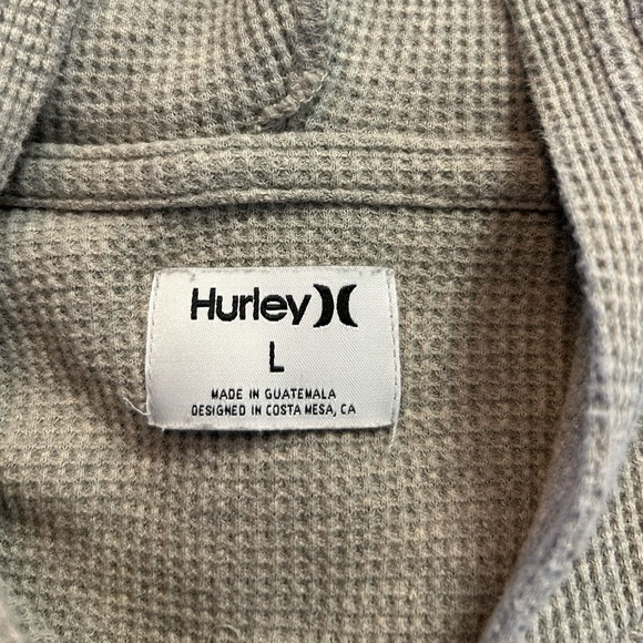 Hurley Long-sleeve Henley Waffle Hoodie - Picture 5 of 6